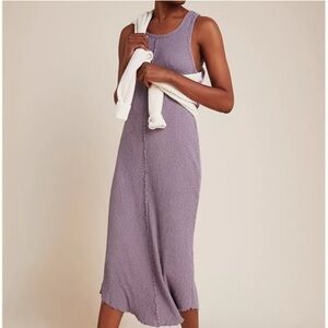 Anthropologie t la Maxi Dress Sz M‎ Lia Ribbed Racer Back Knit Boho Travel USA